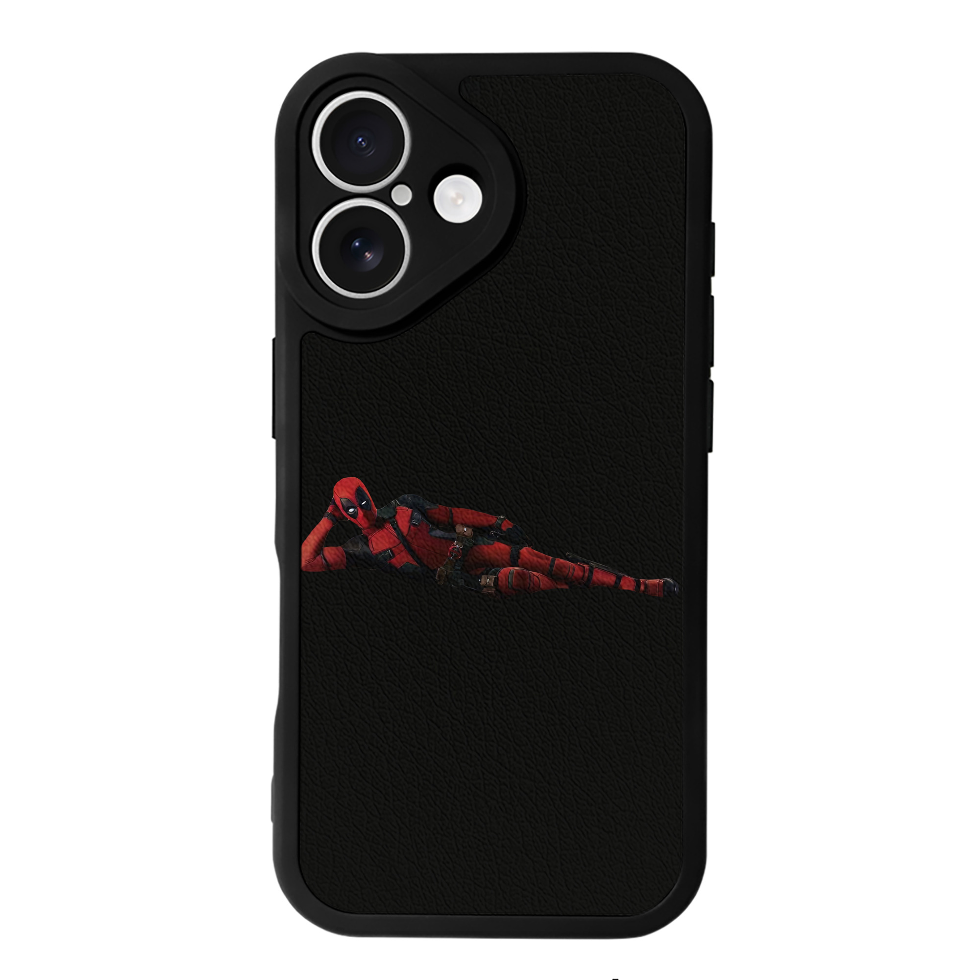 （画像用） Deadpool デッドプール 【iPhone 16シリーズ対応】シリコンスマホケース（レザー調） 材質：シリコン